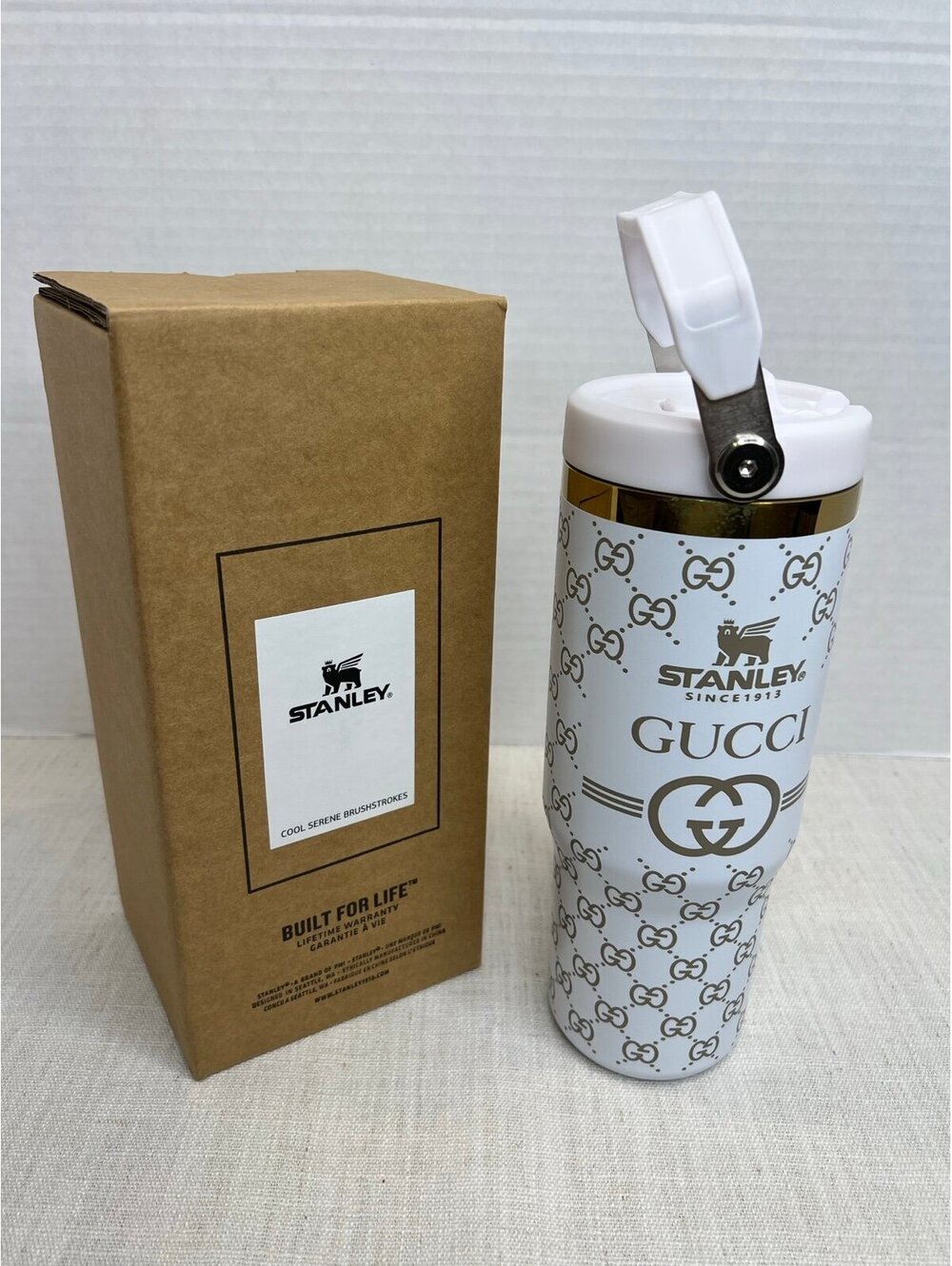 Stanley 30 oz Tumbler White Gold Monogram
